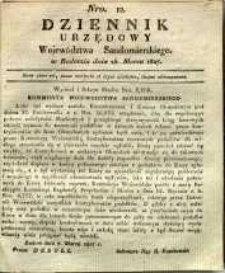 Dziennik Urzędowy Województwa Sandomierskiego, 1827, nr 12