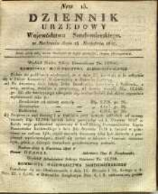 Dziennik Urzędowy Województwa Sandomierskiego, 1827, nr 15
