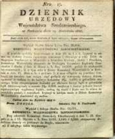 Dziennik Urzędowy Województwa Sandomierskiego, 1827, nr 17