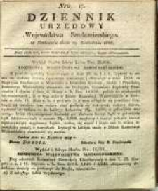 Dziennik Urzędowy Województwa Sandomierskiego, 1827, nr 17