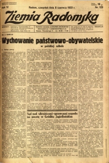 Ziemia Radomska, 1933, R. 6, nr 129