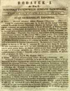 Dziennik Urzędowy Gubernii Radomskiej, 1853, nr 6, dod. I
