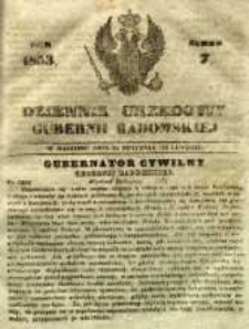 Dziennik Urzędowy Gubernii Radomskiej, 1853, nr 7