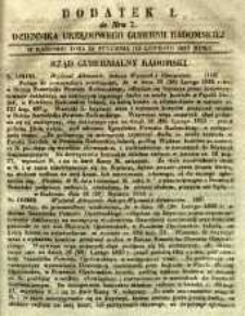 Dziennik Urzędowy Gubernii Radomskiej, 1853, nr 7, dod. I