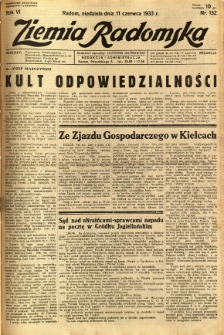 Ziemia Radomska, 1933, R. 6, nr 132