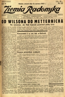 Ziemia Radomska, 1933, R. 6, nr 133
