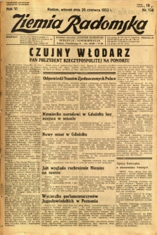 Ziemia Radomska, 1933, R. 6, nr 138
