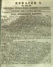 Dziennik Urzędowy Gubernii Radomskiej, 1853, nr 20, dod. II