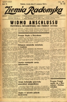 Ziemia Radomska, 1933, R. 6, nr 139