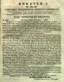 Dziennik Urzędowy Gubernii Radomskiej, 1853, nr 26, dod. I