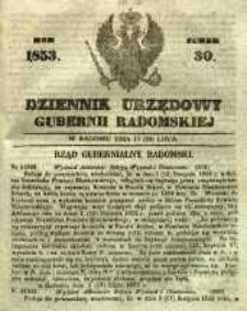 Dziennik Urzędowy Gubernii Radomskiej, 1853, nr 30