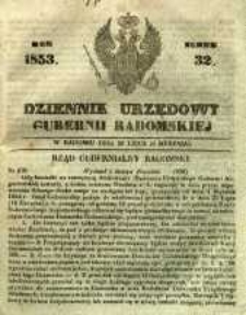 Dziennik Urzędowy Gubernii Radomskiej, 1853, nr 32