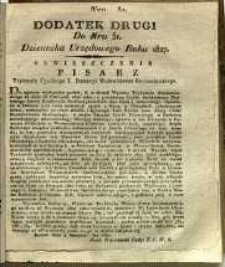 Dziennik Urzędowy Województwa Sandomierskiego, 1827, nr 31, dod. II