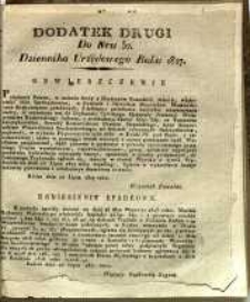 Dziennik Urzędowy Województwa Sandomierskiego, 1827, nr 32, dod. II