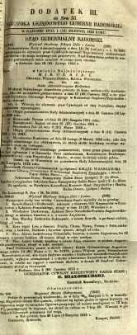 Dziennik Urzędowy Gubernii Radomskiej, 1853, nr 33, dod. III