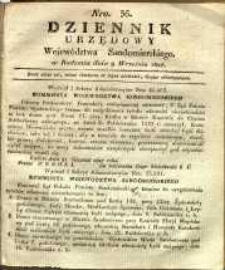 Dziennik Urzędowy Województwa Sandomierskiego, 1827, nr 36