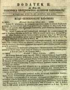 Dziennik Urzędowy Gubernii Radomskiej, 1853, nr 35, dod. II
