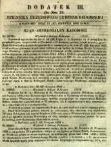 Dziennik Urzędowy Gubernii Radomskiej, 1853, nr 35, dod. III