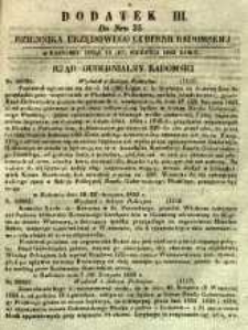 Dziennik Urzędowy Gubernii Radomskiej, 1853, nr 35, dod. III