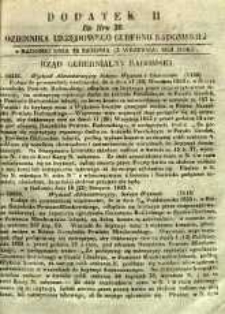 Dziennik Urzędowy Gubernii Radomskiej, 1853, nr 36, dod. II