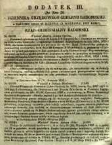 Dziennik Urzędowy Gubernii Radomskiej, 1853, nr 36, dod. III