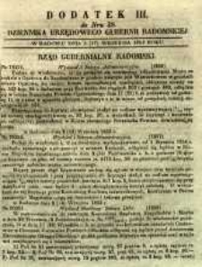 Dziennik Urzędowy Gubernii Radomskiej, 1853, nr 38, dod. III