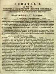 Dziennik Urzędowy Gubernii Radomskiej, 1853, nr 39, dod. I
