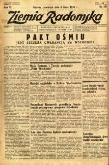 Ziemia Radomska, 1933, R. 6, nr 151