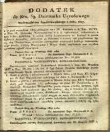 Dziennik Urzędowy Województwa Sandomierskiego, 1827, nr 39, dod.
