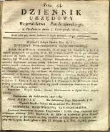 Dziennik Urzędowy Województwa Sandomierskiego, 1827, nr 44