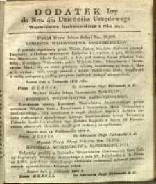 Dziennik Urzędowy Województwa Sandomierskiego, 1827, nr 46, dod. I