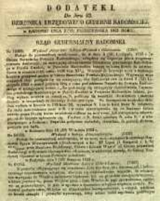 Dziennik Urzędowy Gubernii Radomskiej, 1853, nr 42, dod. I