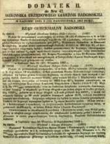 Dziennik Urzędowy Gubernii Radomskiej, 1853, nr 42, dod. II