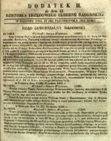 Dziennik Urzędowy Gubernii Radomskiej, 1853, nr 43, dod. II