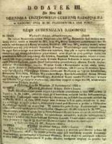 Dziennik Urzędowy Gubernii Radomskiej, 1853, nr 43, dod. III