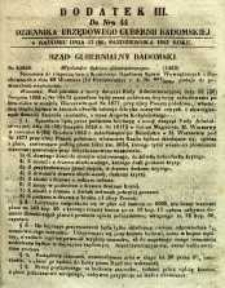 Dziennik Urzędowy Gubernii Radomskiej, 1853, nr 44, dod. III