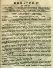 Dziennik Urzędowy Gubernii Radomskiej, 1853, nr 44, dod. IV
