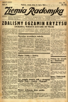 Ziemia Radomska, 1933, R. 6, nr 156