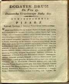 Dziennik Urzędowy Województwa Sandomierskiego, 1827, nr 47, dod. II