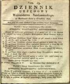 Dziennik Urzędowy Województwa Sandomierskiego, 1827, nr 49