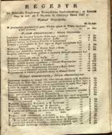 Regestr do Dziennika Urzędowego Województwa Sandomierskiego za Kwartał Iszy. to jest: od 1. Stycznia do ostatniego Marca 1827 r. Wydział Prezydyalny