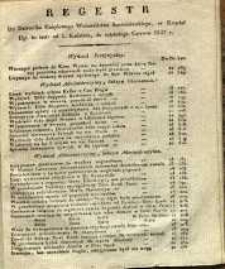 Regestr do Dziennika Urzędowego Województwa Sandomierskiego za Kwartał IIgi. to jest: od 1. Kwietnia, do ostatniego Czerwca 1827 r. Wydział Prezydyalny