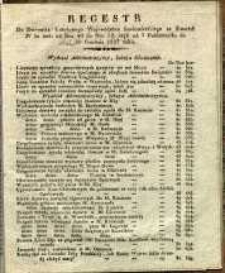 Regestr do Dziennika Urzędowego Województwa Sandomierskiego za Kwartał IV to jest: od Nru 40 do Nru 52. czyli od 7 Października do 30 Grudnia 1827 roku. Wydział Administracyiny, Sekcya Oświecenia.