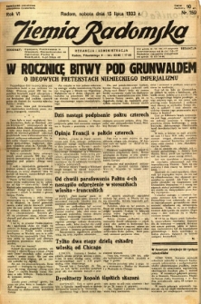 Ziemia Radomska, 1933, R. 6, nr 159