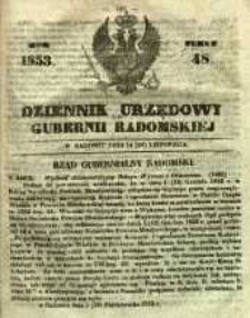 Dziennik Urzędowy Gubernii Radomskiej, 1853, nr 48