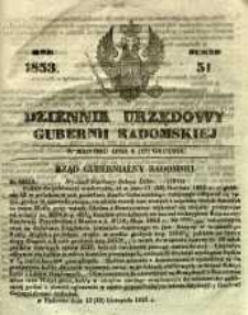 Dziennik Urzędowy Gubernii Radomskiej, 1853, nr 51