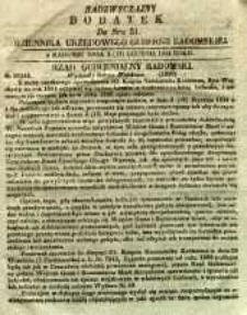Dziennik Urzędowy Gubernii Radomskiej, 1853, nr 51, dod. nadzwyczajny