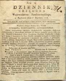 Dziennik Urzędowy Województwa Sandomierskiego, 1828, nr 1