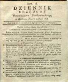 Dziennik Urzędowy Województwa Sandomierskiego, 1828, nr 5