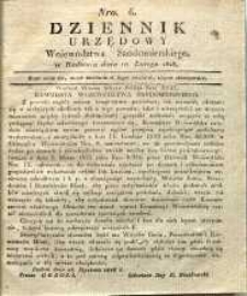 Dziennik Urzędowy Województwa Sandomierskiego, 1828, nr 6